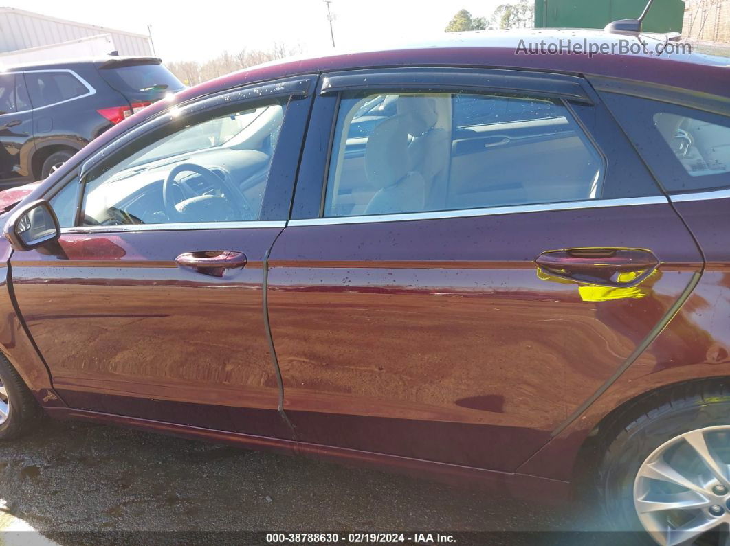 2017 Ford Fusion Se Burgundy vin: 3FA6P0H79HR391447