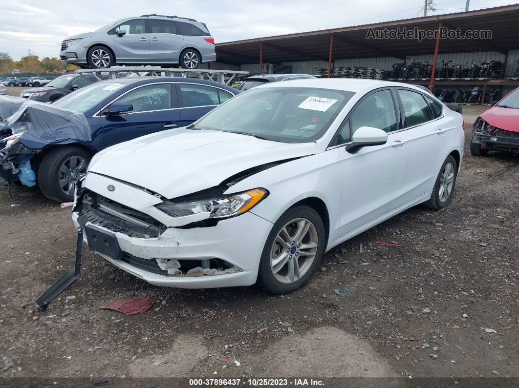 2018 Ford Fusion Se White vin: 3FA6P0H79JR111693