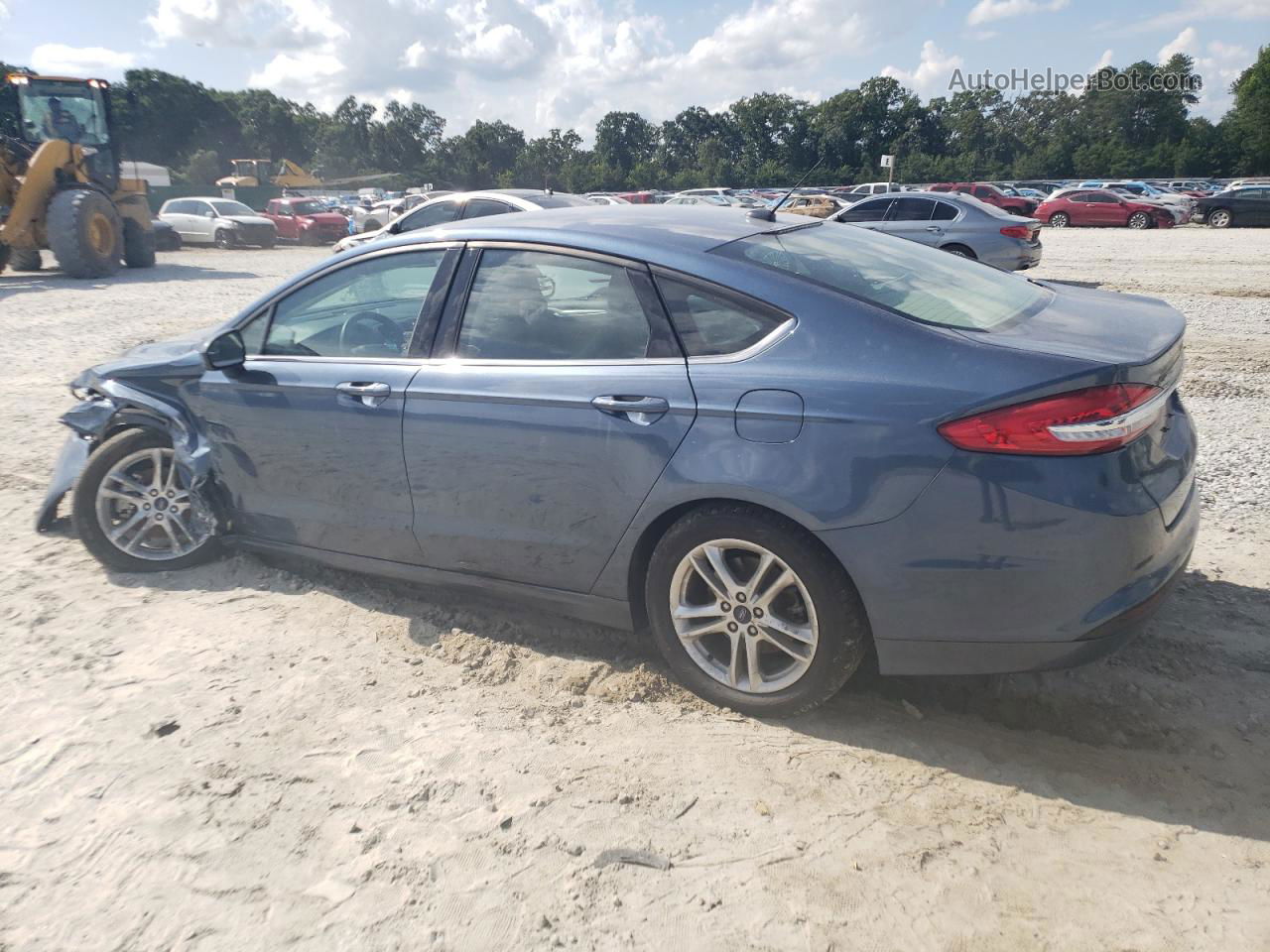 2018 Ford Fusion Se Blue vin: 3FA6P0H79JR129398