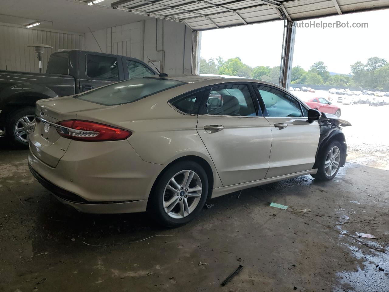 2018 Ford Fusion Se Cream vin: 3FA6P0H79JR159341