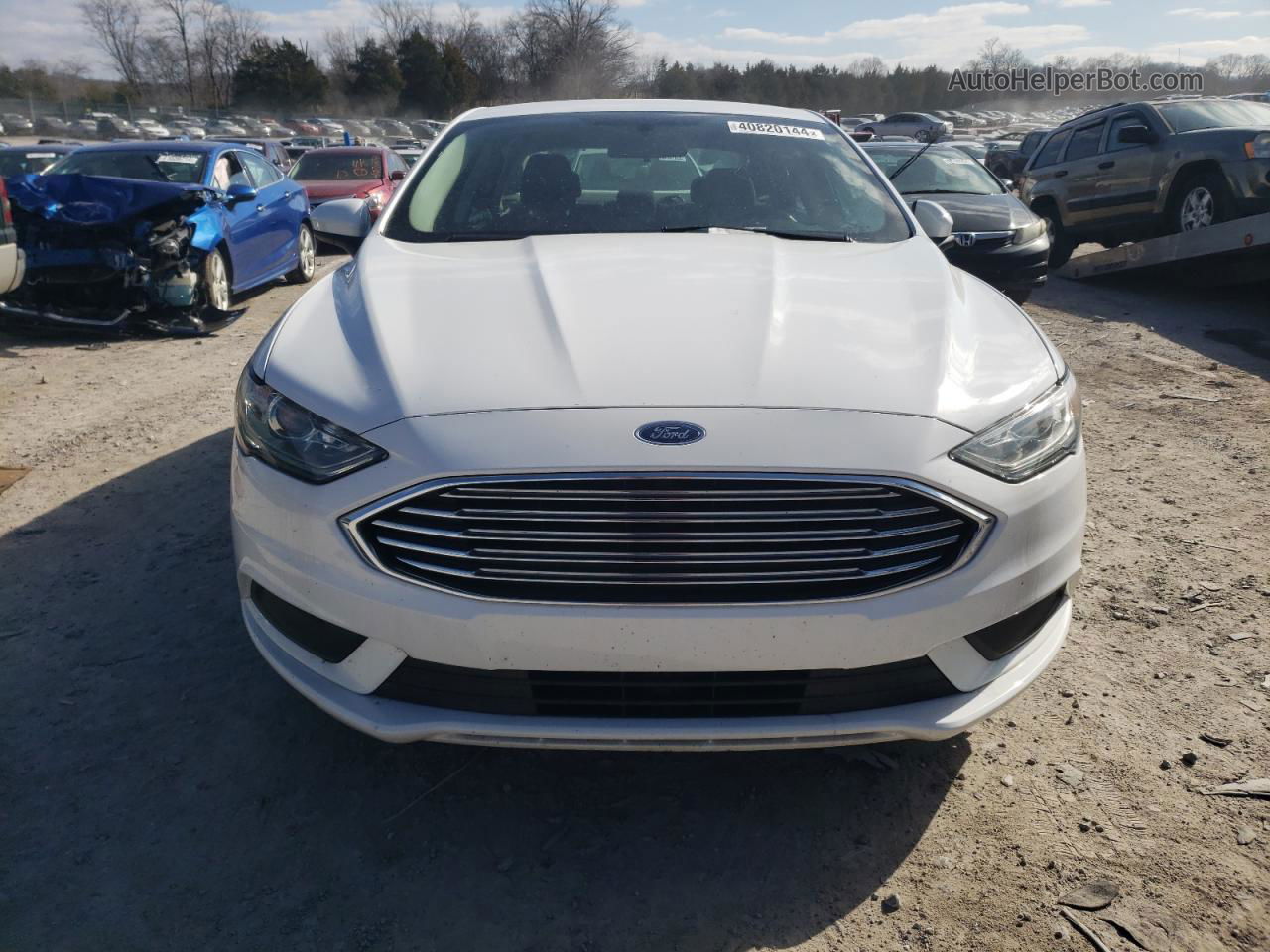 2018 Ford Fusion Se White vin: 3FA6P0H79JR159565