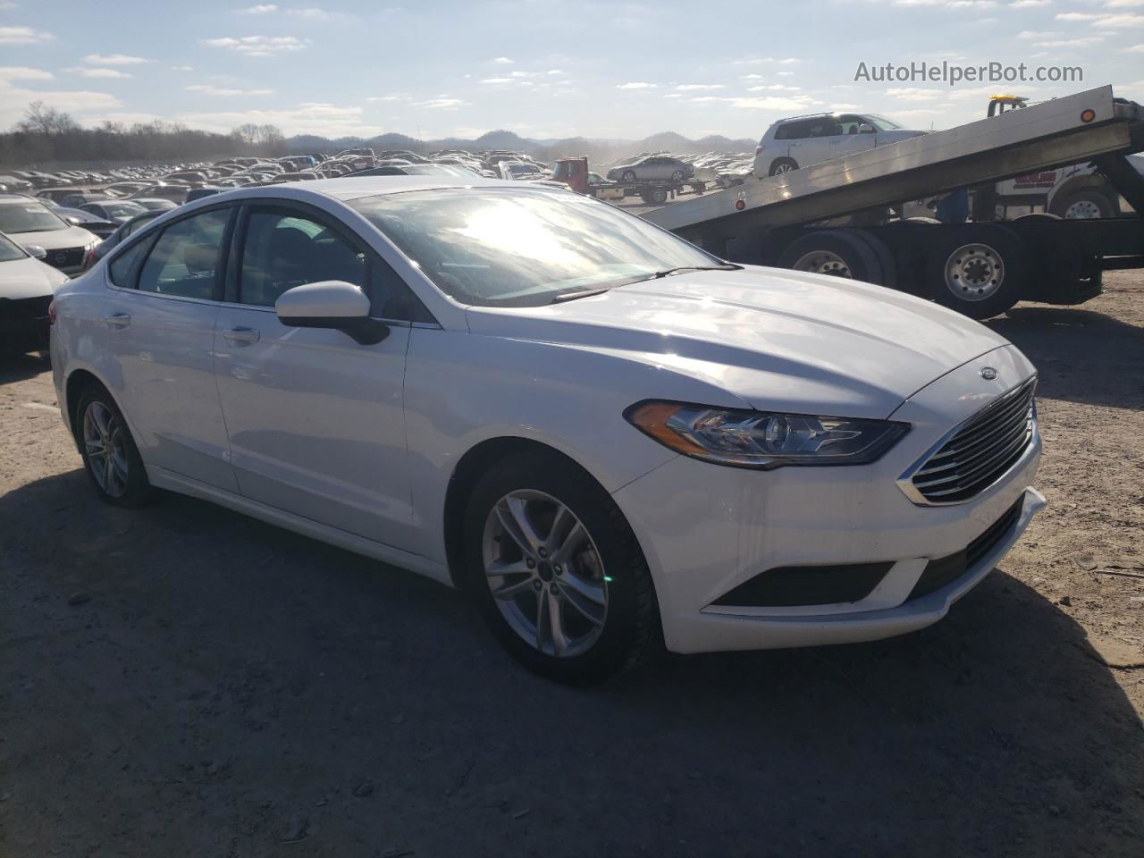 2018 Ford Fusion Se White vin: 3FA6P0H79JR159565