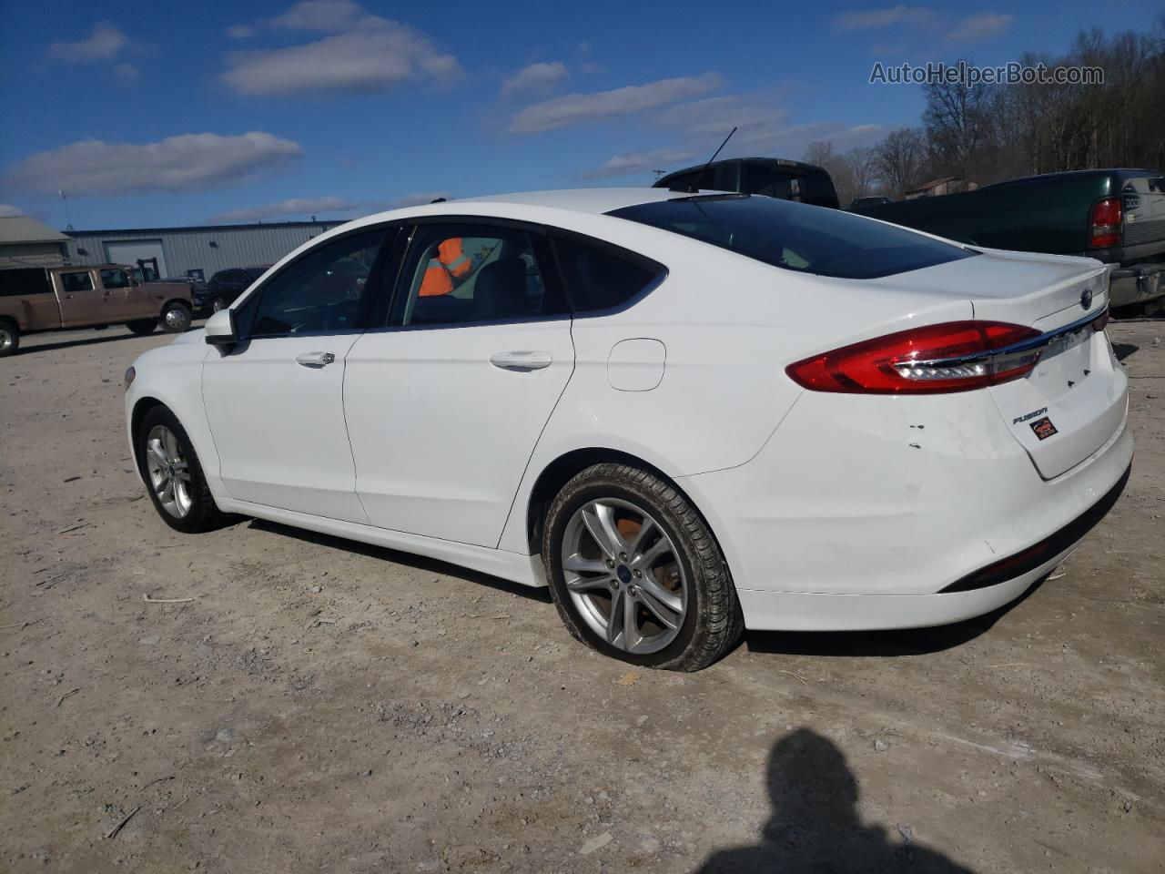 2018 Ford Fusion Se White vin: 3FA6P0H79JR159565