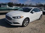 2018 Ford Fusion Se White vin: 3FA6P0H79JR159565