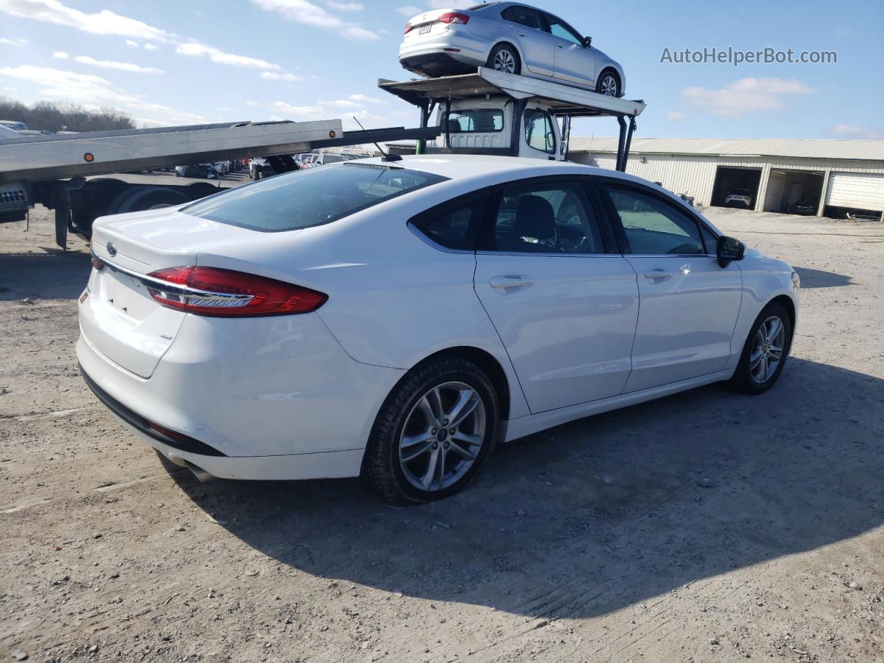 2018 Ford Fusion Se White vin: 3FA6P0H79JR159565