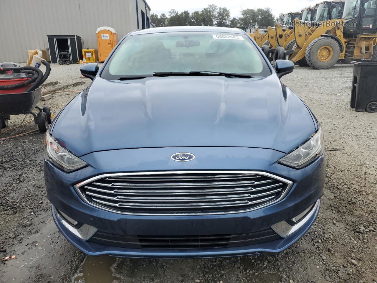2018 Ford Fusion Se Blue vin: 3FA6P0H79JR160148