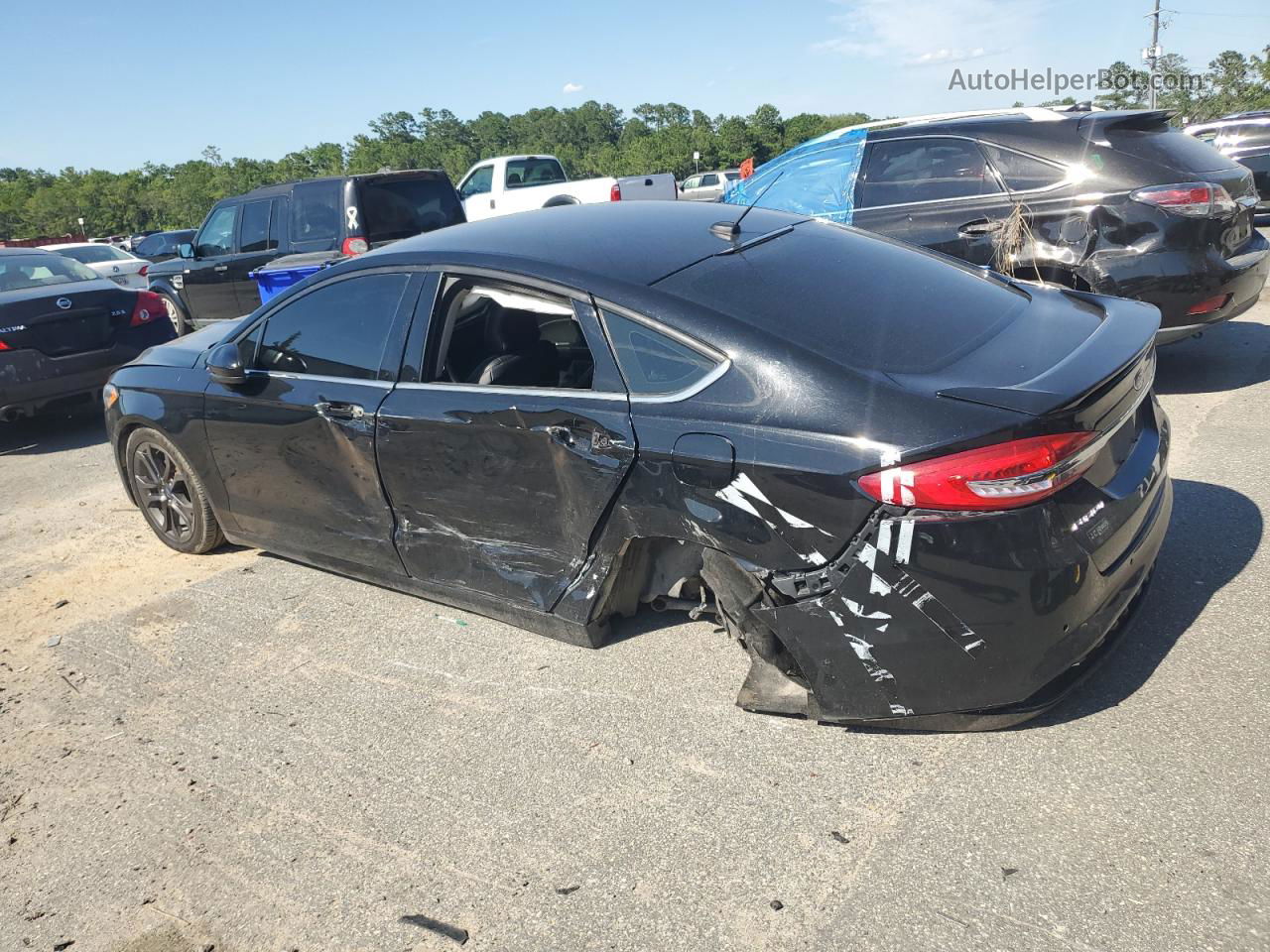 2018 Ford Fusion Se Black vin: 3FA6P0H79JR190069