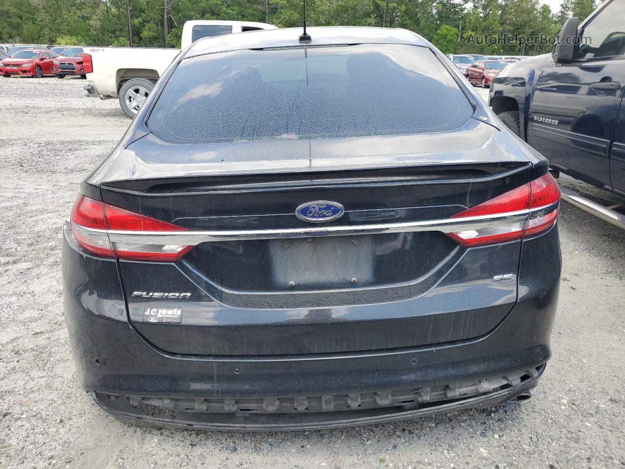 2018 Ford Fusion Se Black vin: 3FA6P0H79JR190069