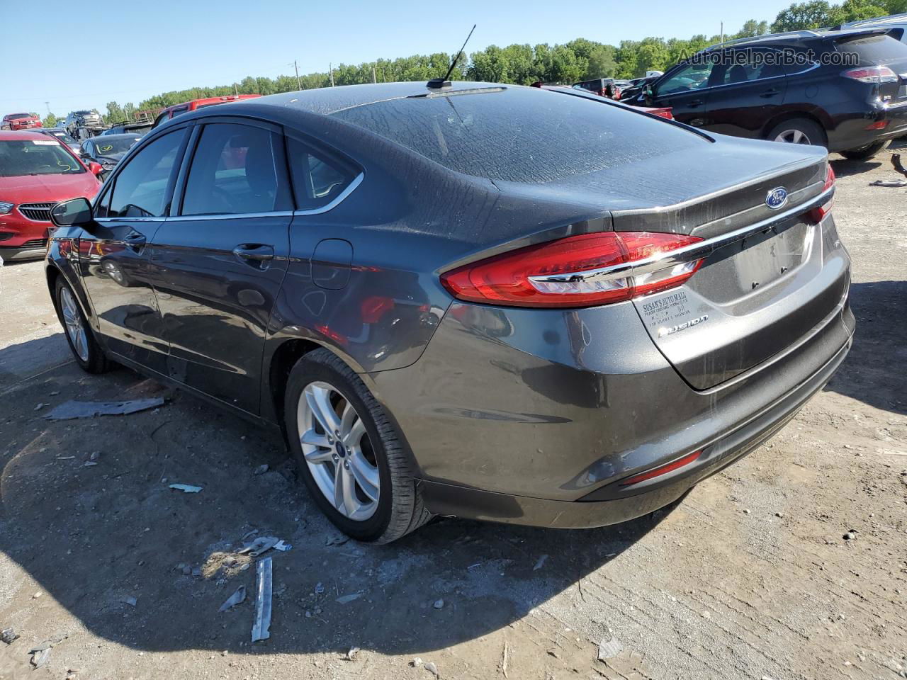 2018 Ford Fusion Se Gray vin: 3FA6P0H79JR192761