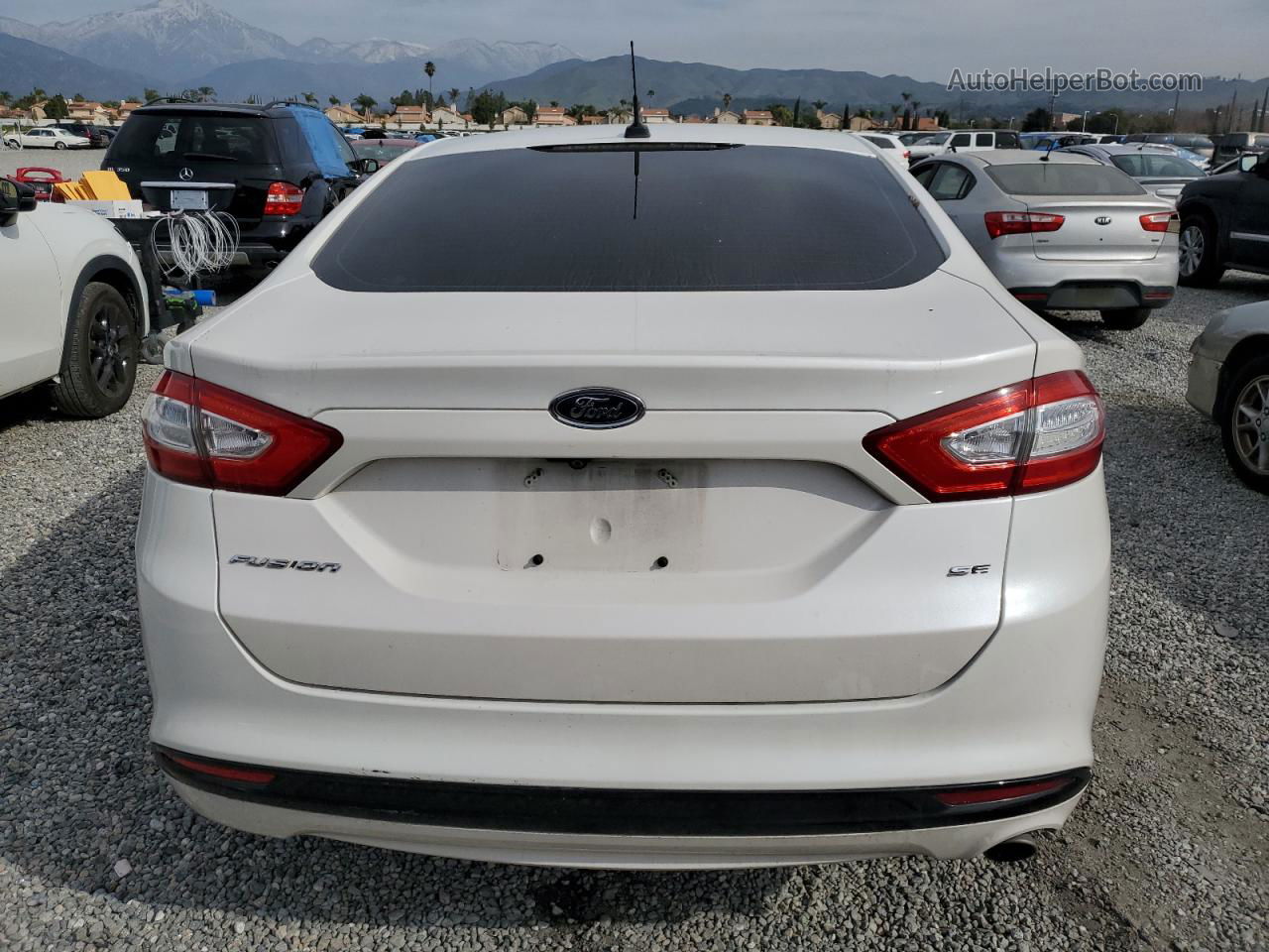 2013 Ford Fusion Se White vin: 3FA6P0H7XDR126157