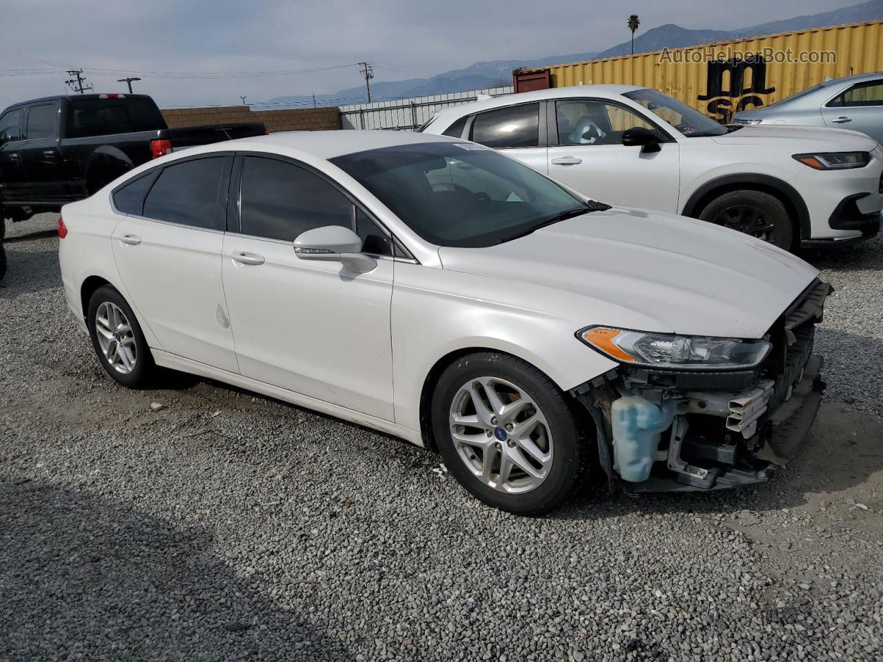 2013 Ford Fusion Se White vin: 3FA6P0H7XDR126157