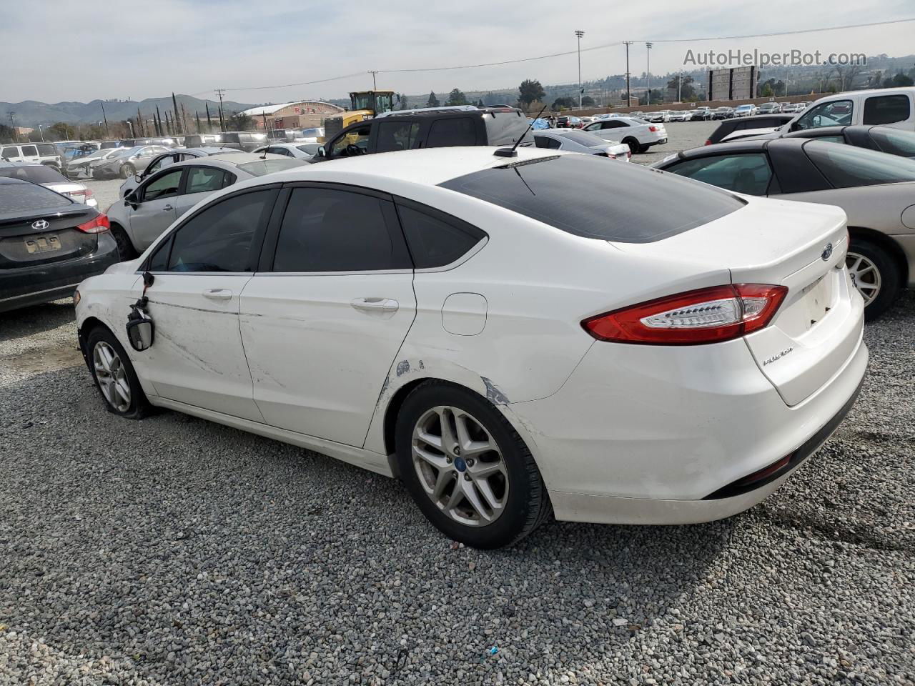 2013 Ford Fusion Se White vin: 3FA6P0H7XDR126157