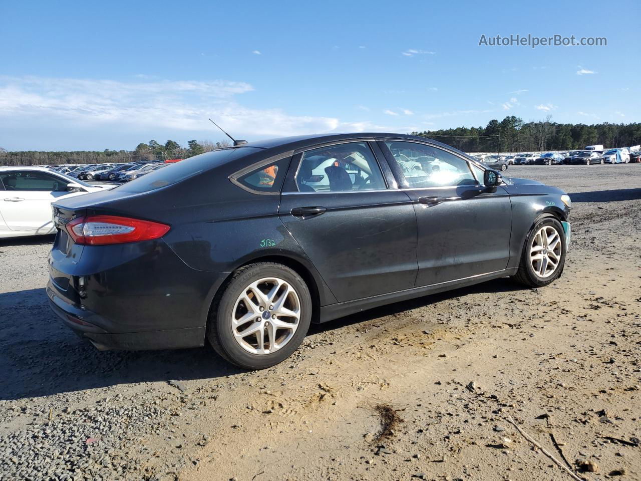 2013 Ford Fusion Se Black vin: 3FA6P0H7XDR183183