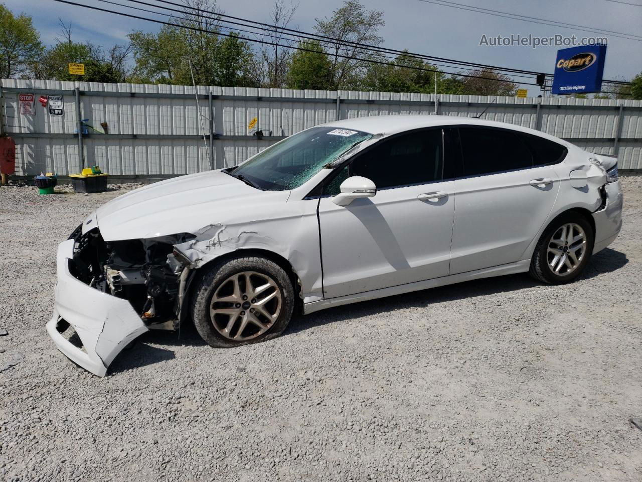 2013 Ford Fusion Se White vin: 3FA6P0H7XDR208163