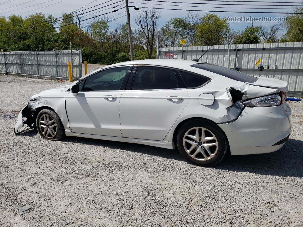 2013 Ford Fusion Se White vin: 3FA6P0H7XDR208163