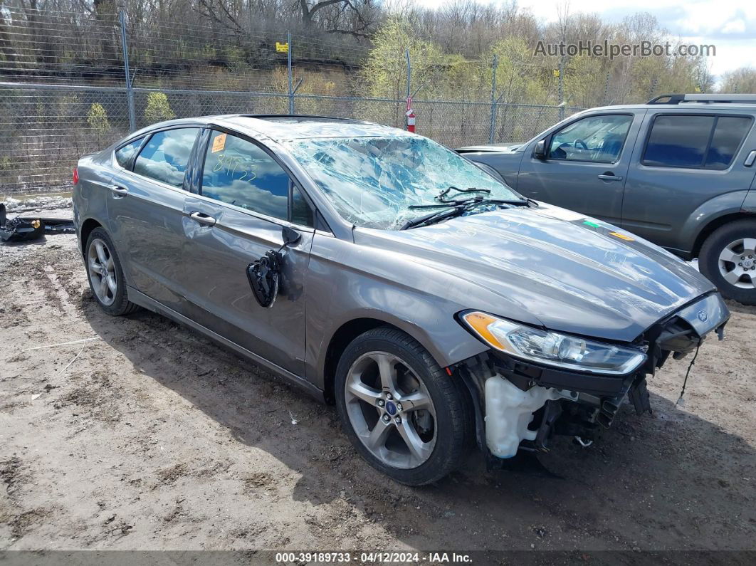 2013 Ford Fusion Se Gray vin: 3FA6P0H7XDR241437