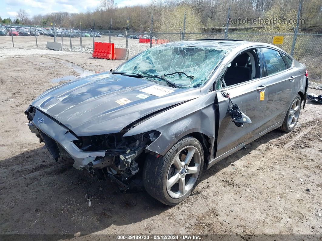 2013 Ford Fusion Se Gray vin: 3FA6P0H7XDR241437