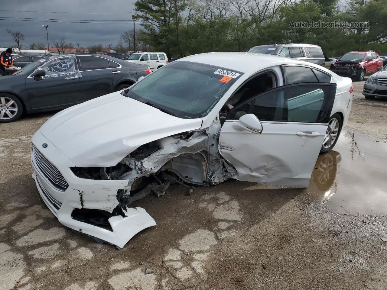 2013 Ford Fusion Se White vin: 3FA6P0H7XDR292825