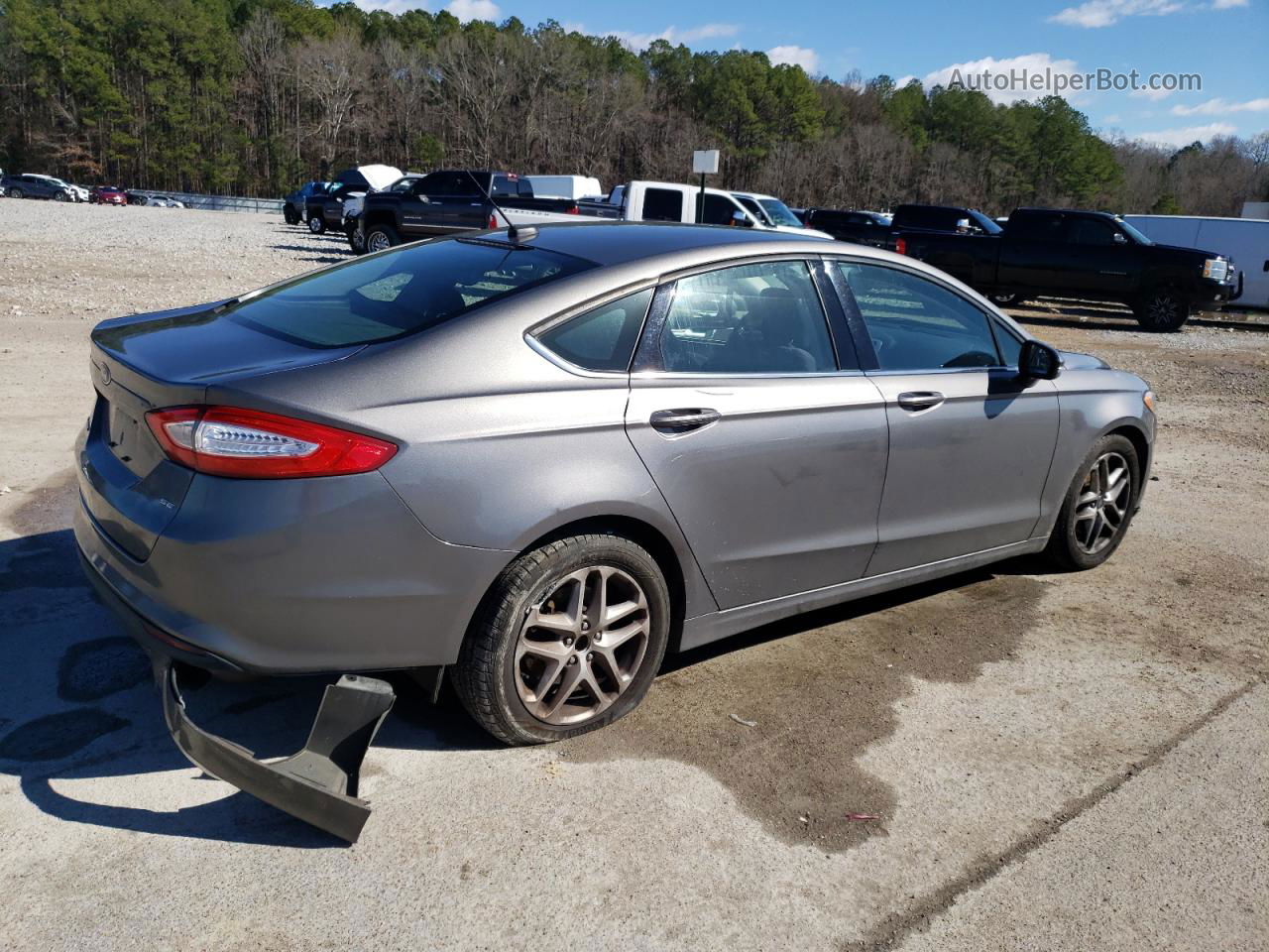 2013 Ford Fusion Se Gray vin: 3FA6P0H7XDR302639