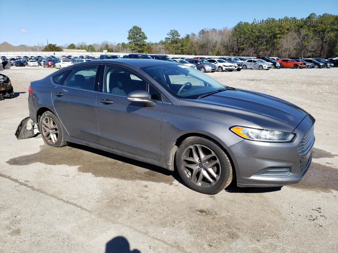 2013 Ford Fusion Se Gray vin: 3FA6P0H7XDR302639