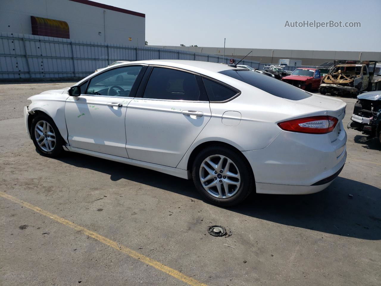 2013 Ford Fusion Se White vin: 3FA6P0H7XDR324866