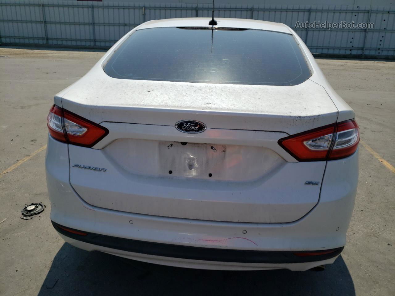 2013 Ford Fusion Se White vin: 3FA6P0H7XDR324866