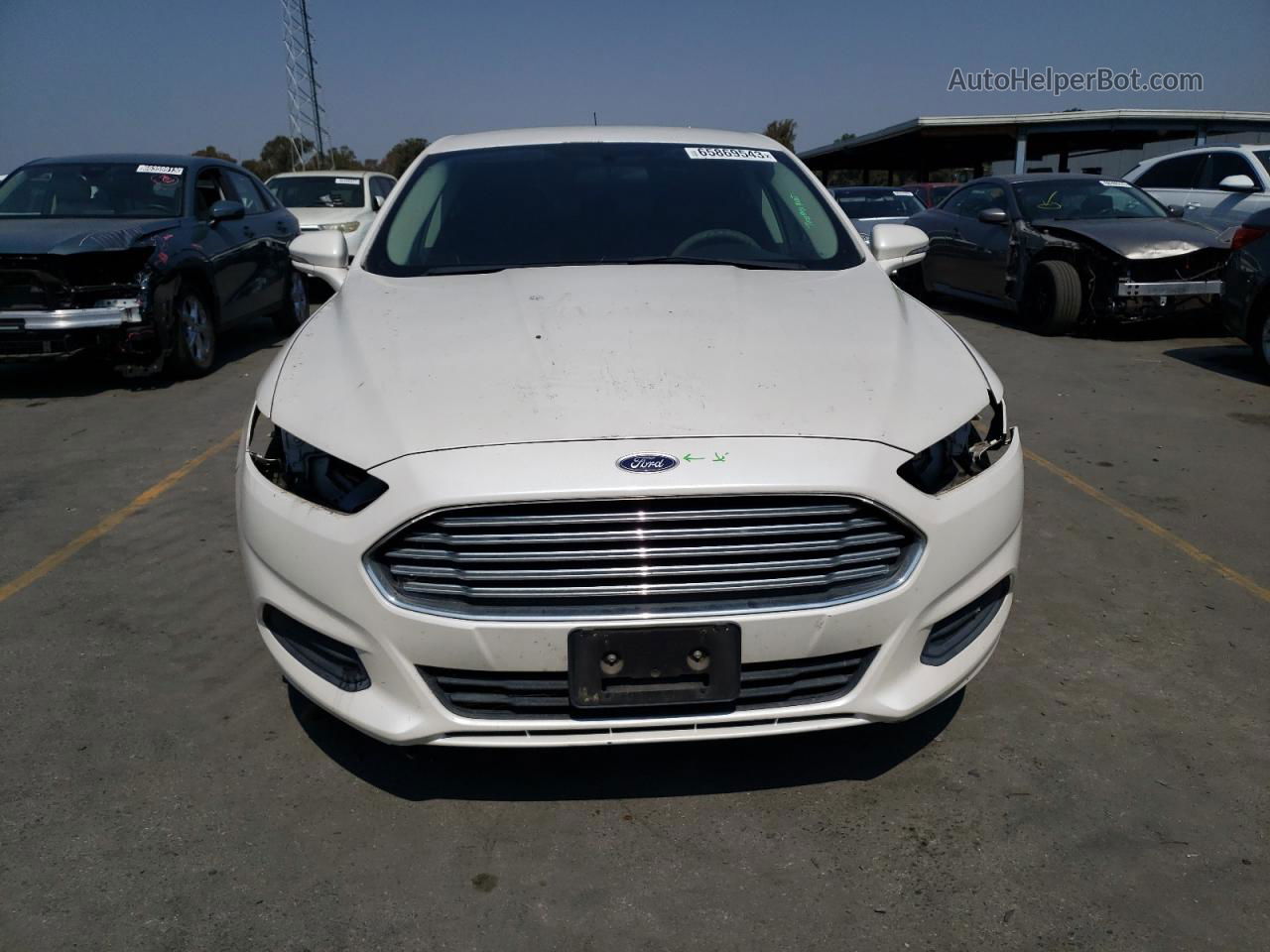 2013 Ford Fusion Se White vin: 3FA6P0H7XDR324866