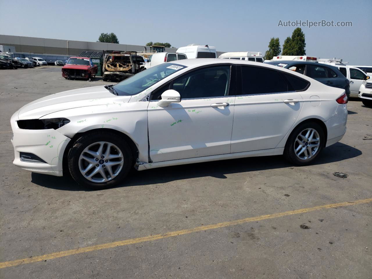 2013 Ford Fusion Se Белый vin: 3FA6P0H7XDR324866