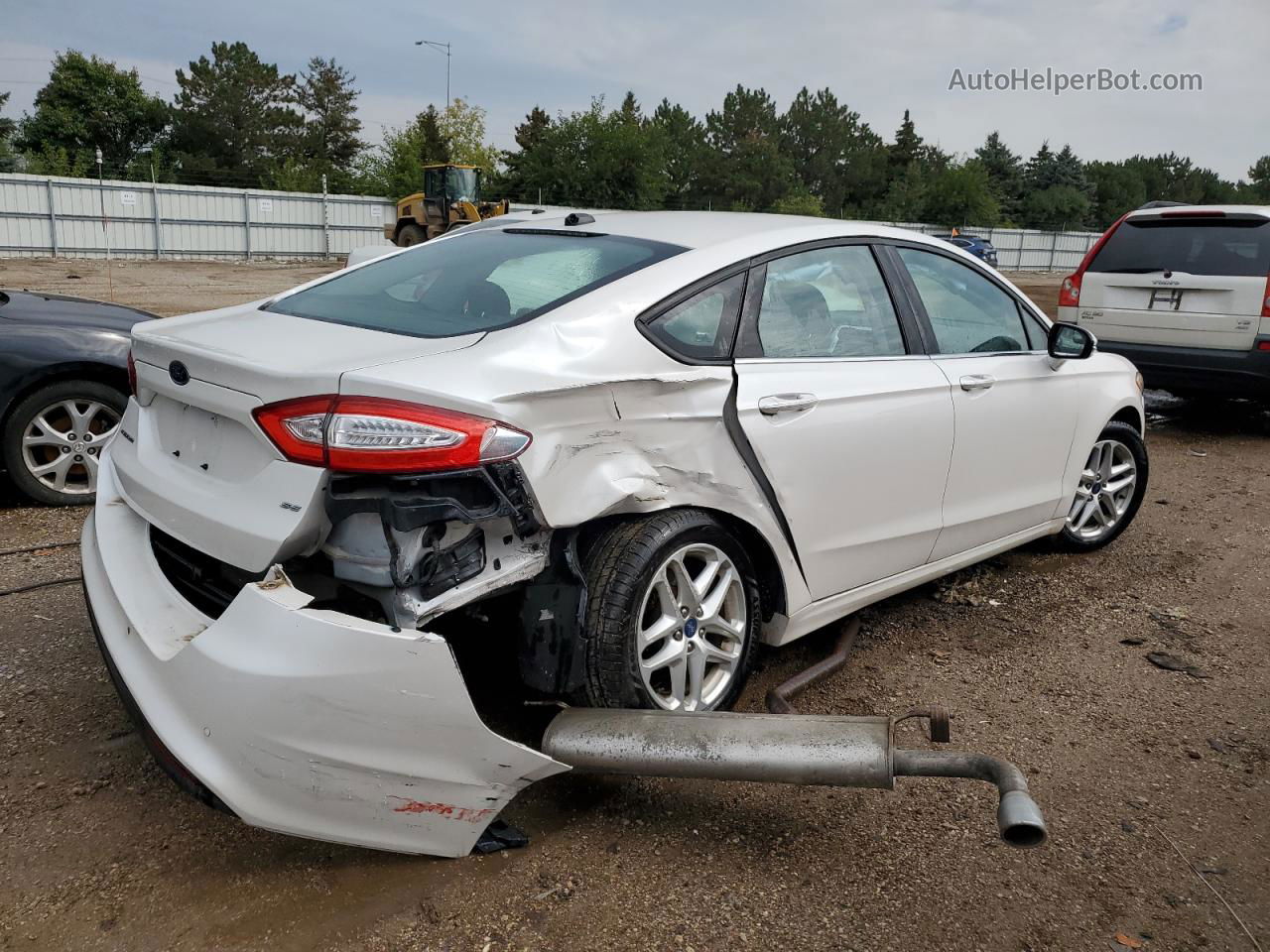 2013 Ford Fusion Se White vin: 3FA6P0H7XDR357592