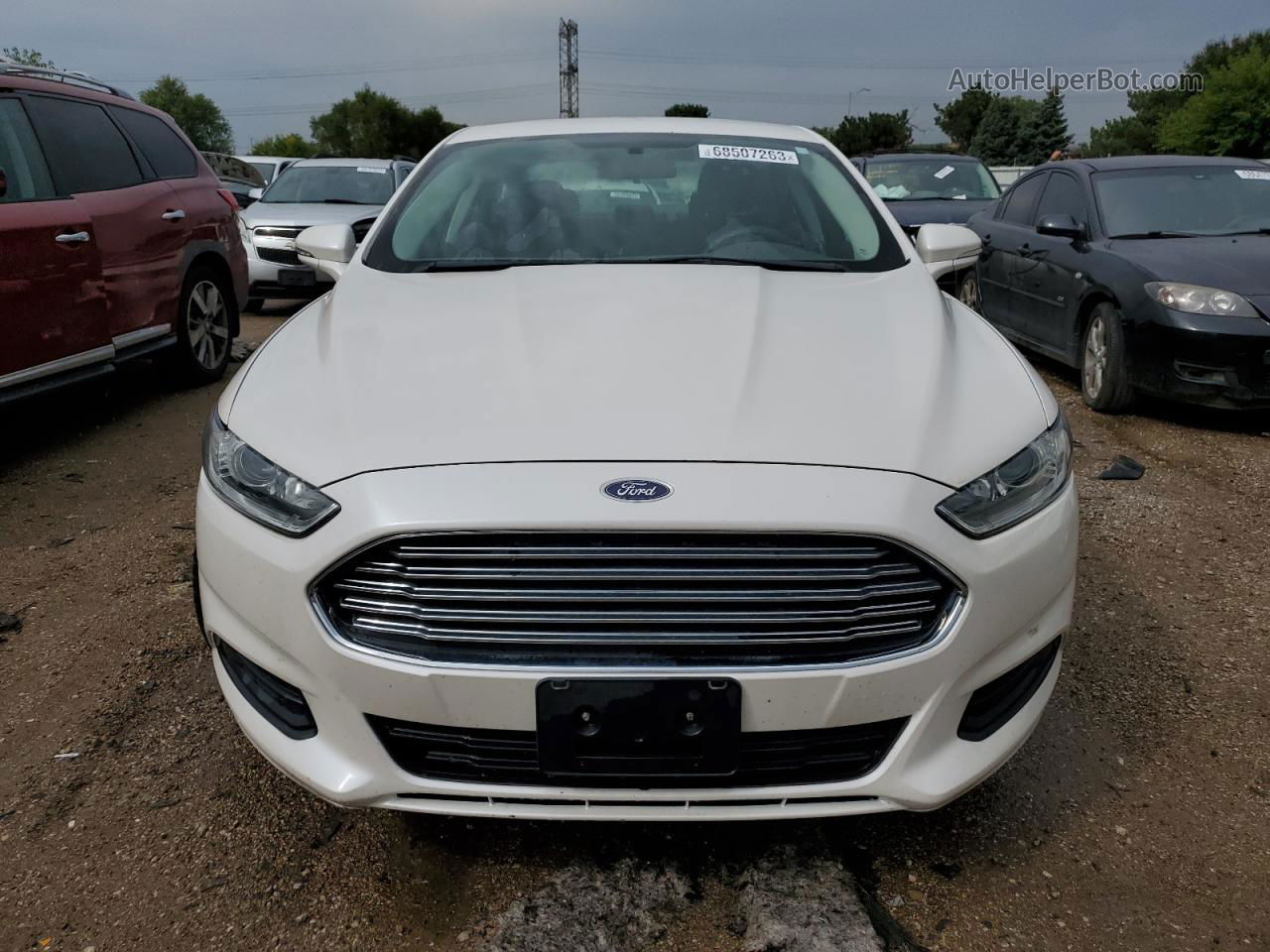 2013 Ford Fusion Se White vin: 3FA6P0H7XDR357592