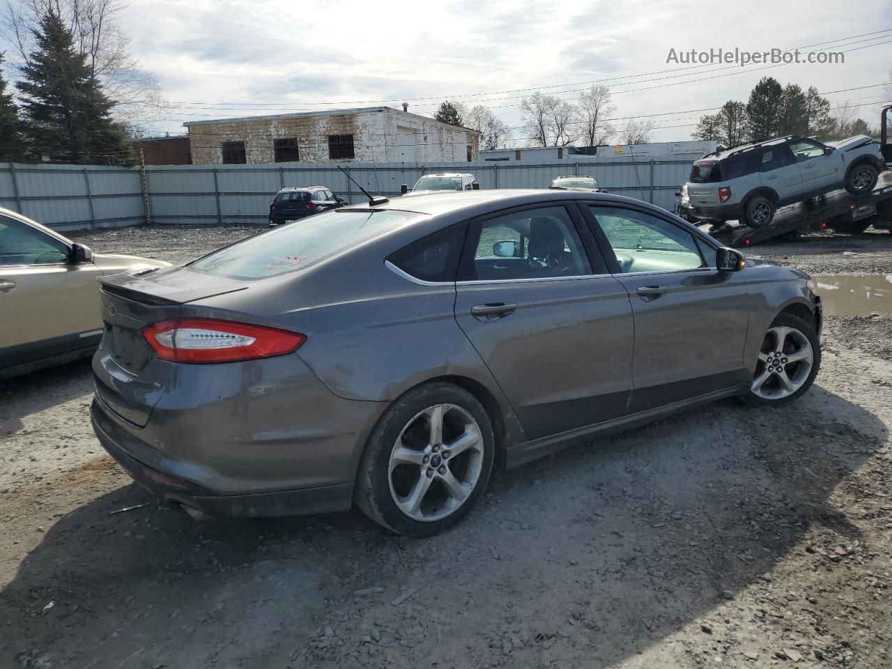 2013 Ford Fusion Se Gray vin: 3FA6P0H7XDR374795