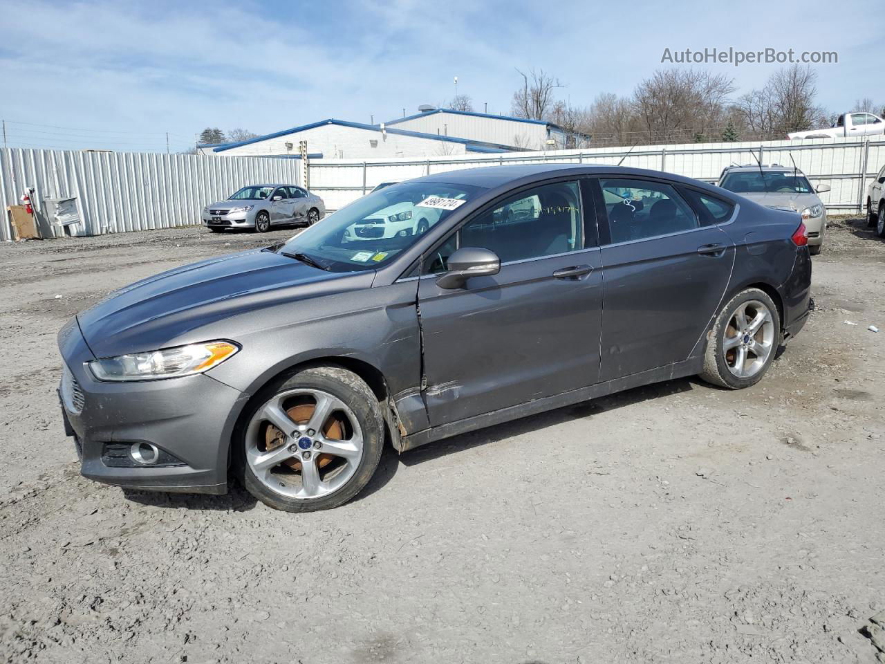 2013 Ford Fusion Se Gray vin: 3FA6P0H7XDR374795