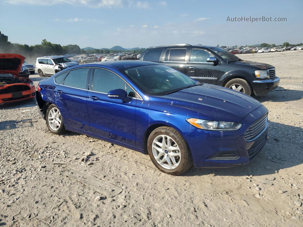 2013 Ford Fusion Se Blue vin: 3FA6P0H7XDR377292