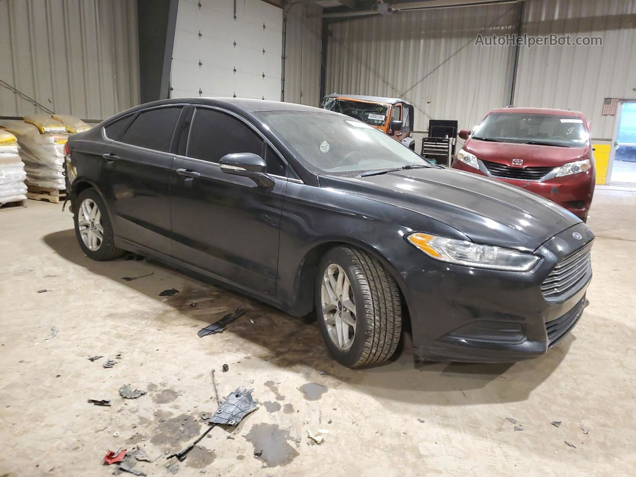 2014 Ford Fusion Se Black vin: 3FA6P0H7XER119842