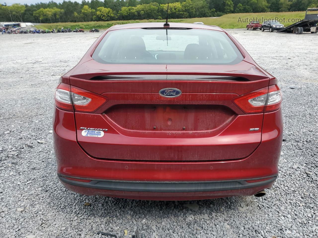 2014 Ford Fusion Se Красный vin: 3FA6P0H7XER190104