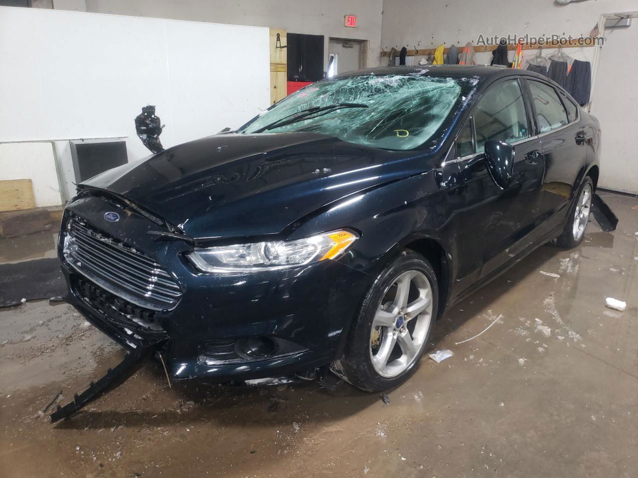 2014 Ford Fusion Se Black vin: 3FA6P0H7XER192516