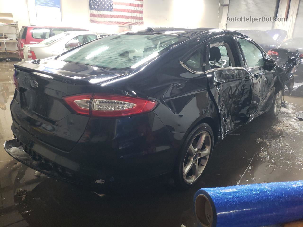 2014 Ford Fusion Se Black vin: 3FA6P0H7XER192516