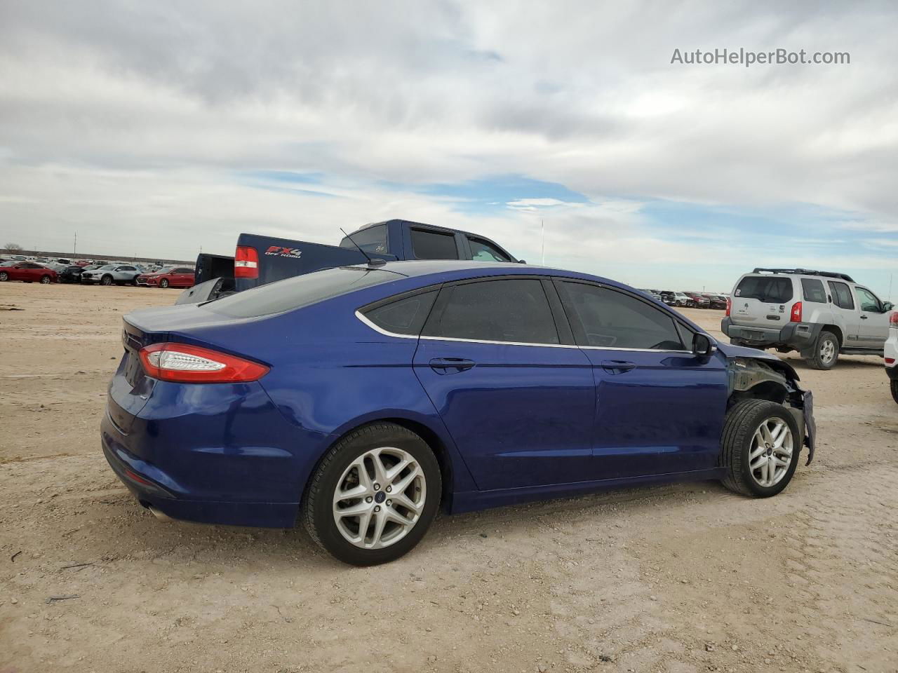 2014 Ford Fusion Se Blue vin: 3FA6P0H7XER244064