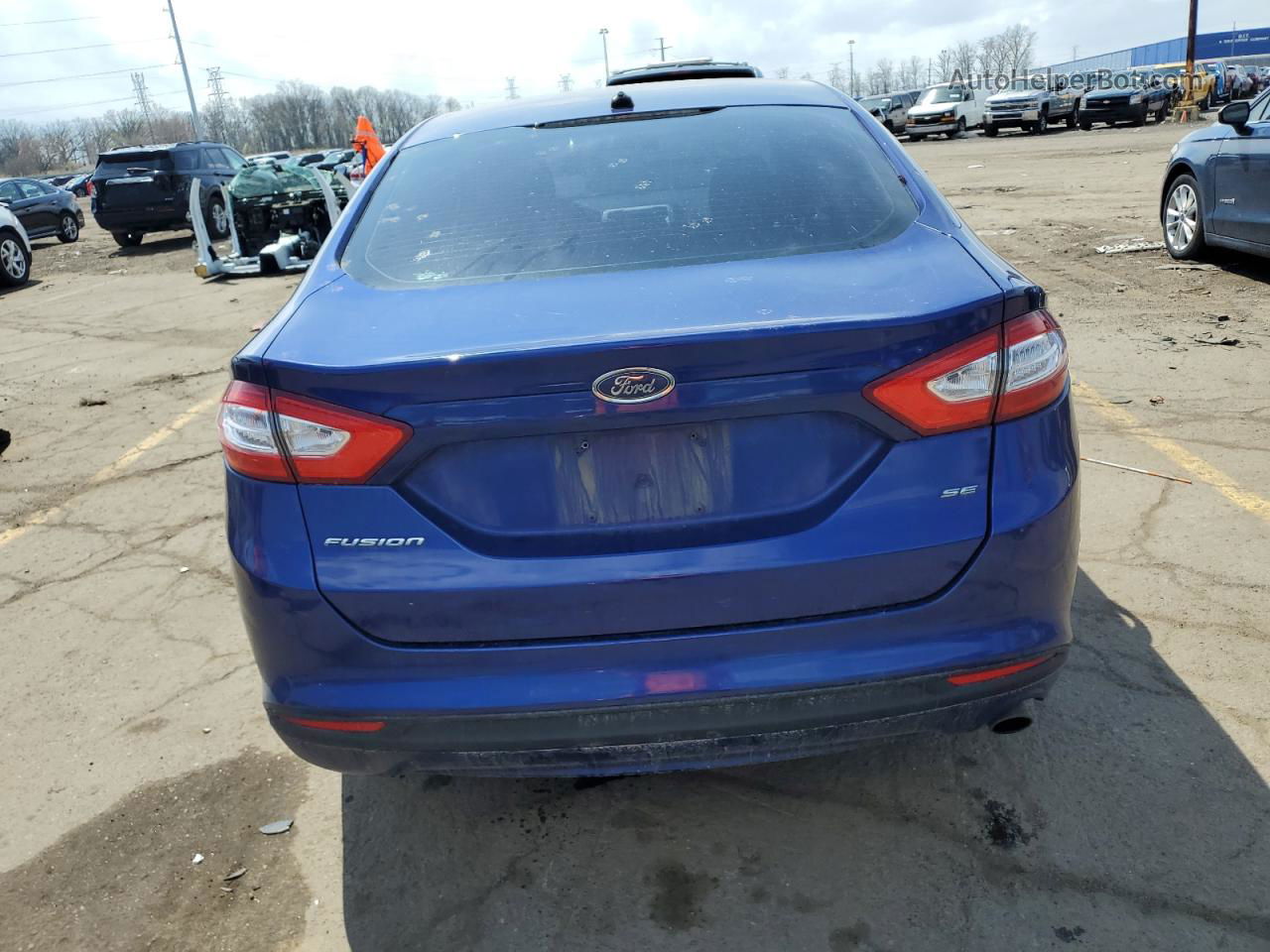 2014 Ford Fusion Se Blue vin: 3FA6P0H7XER375964