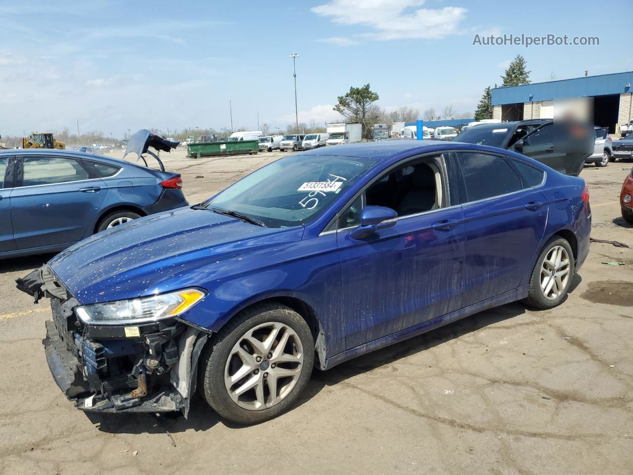 2014 Ford Fusion Se Blue vin: 3FA6P0H7XER375964