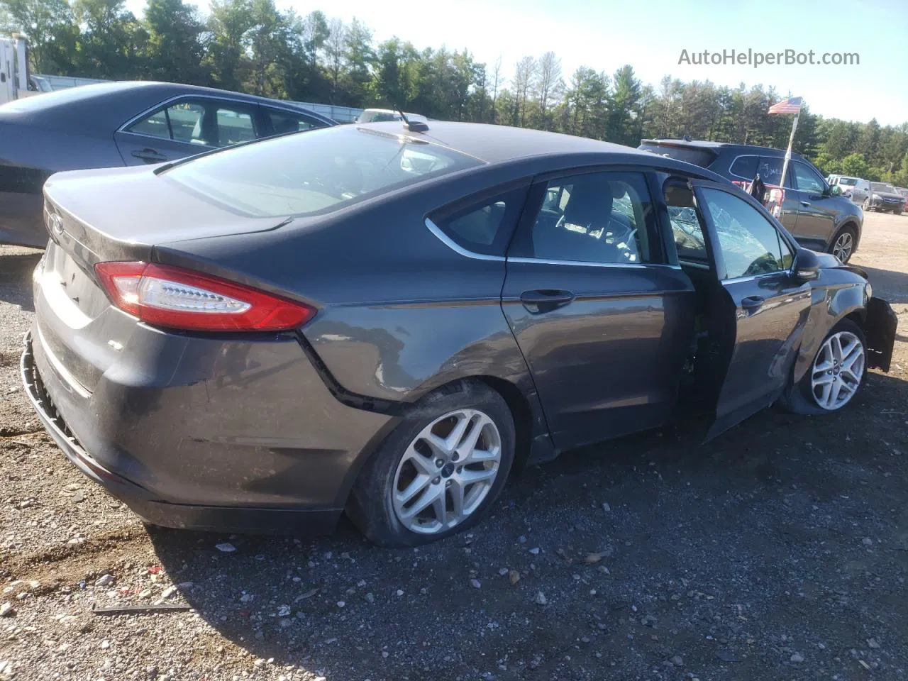 2015 Ford Fusion Se Gray vin: 3FA6P0H7XFR164104