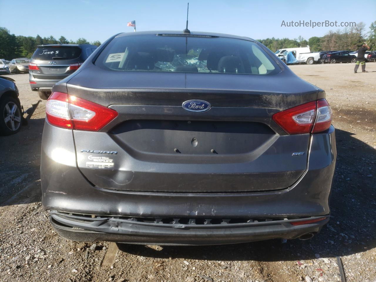 2015 Ford Fusion Se Gray vin: 3FA6P0H7XFR164104