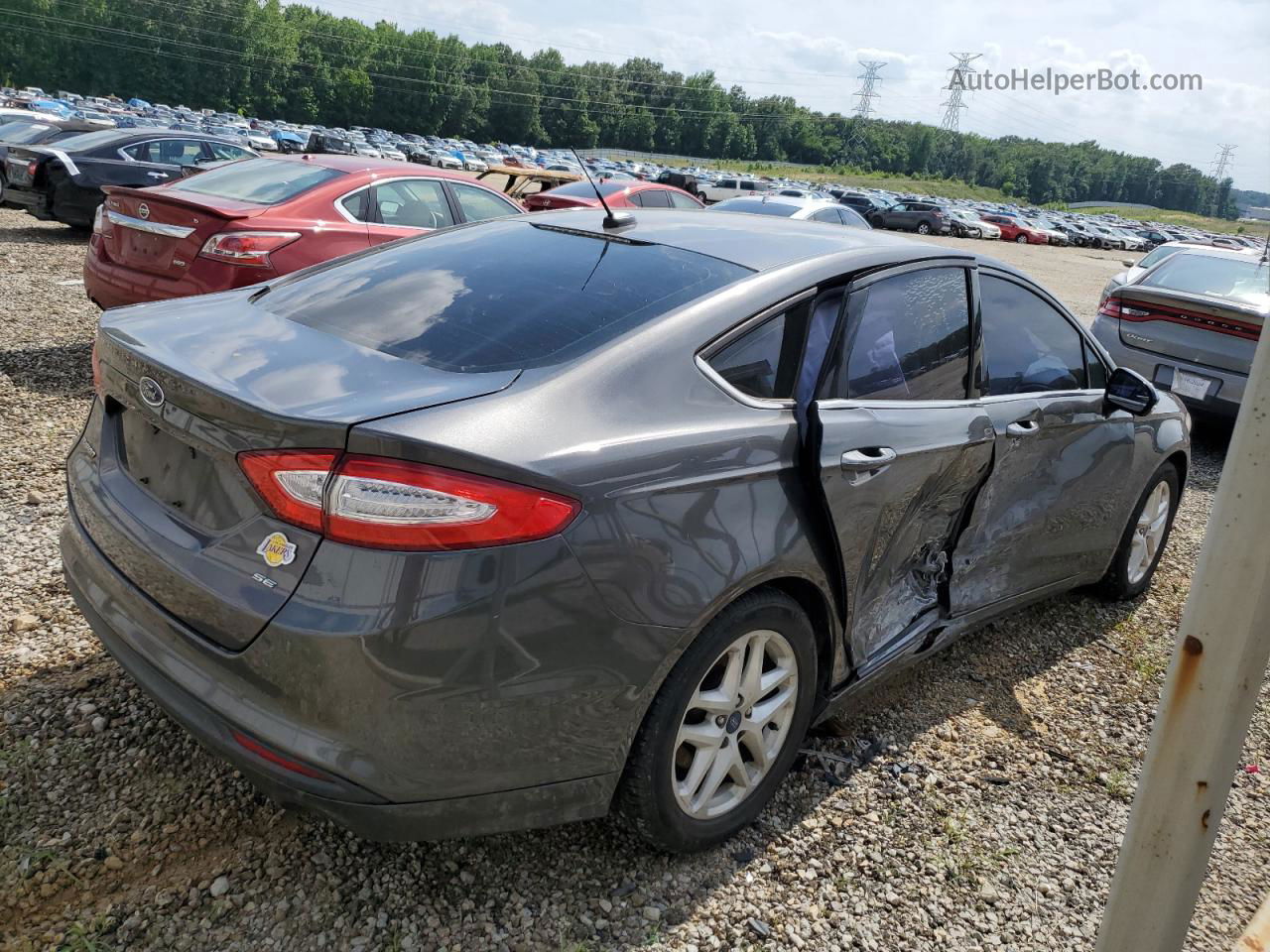 2015 Ford Fusion Se Gray vin: 3FA6P0H7XFR217268