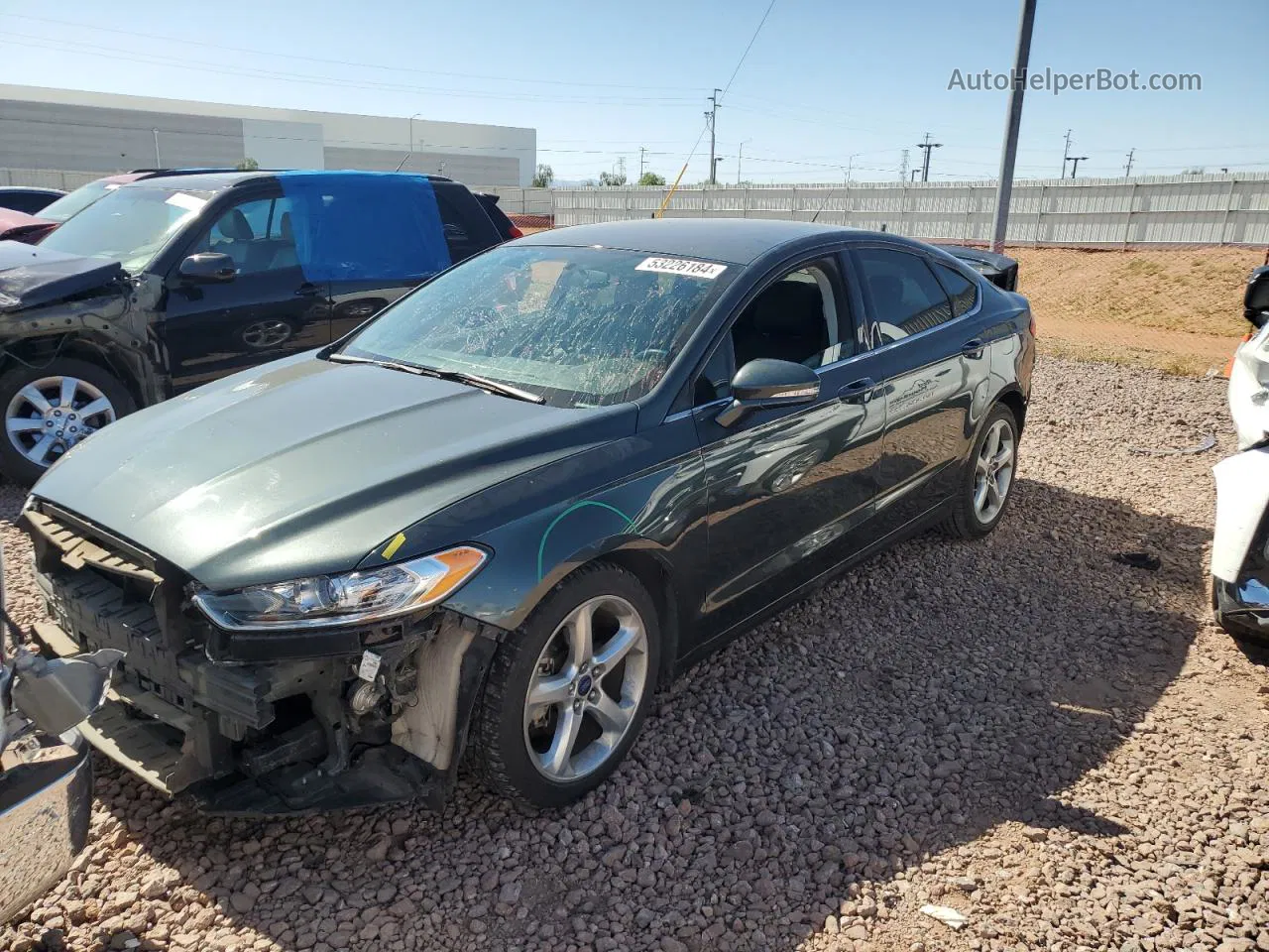 2015 Ford Fusion Se Green vin: 3FA6P0H7XFR237634