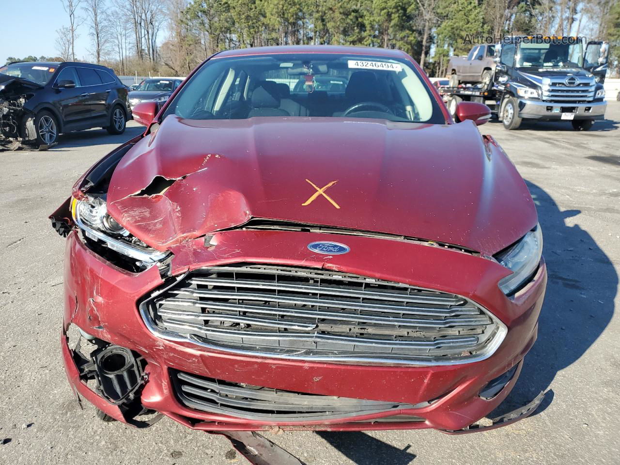 2016 Ford Fusion Se Burgundy vin: 3FA6P0H7XGR110416