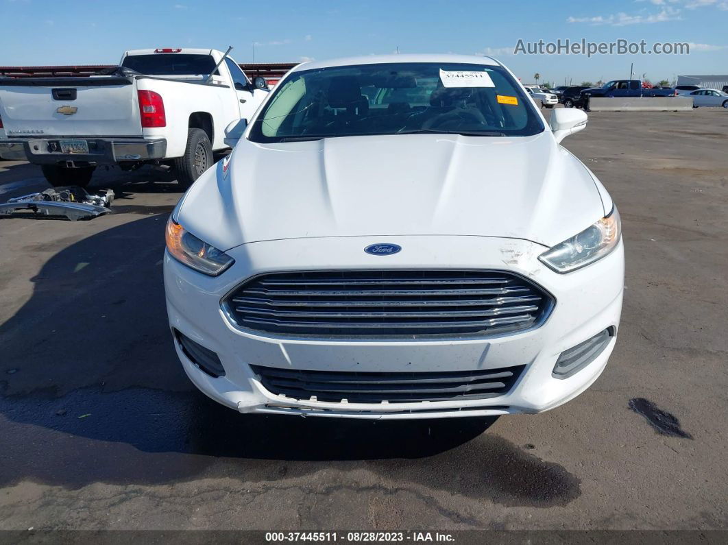 2016 Ford Fusion Se White vin: 3FA6P0H7XGR116653