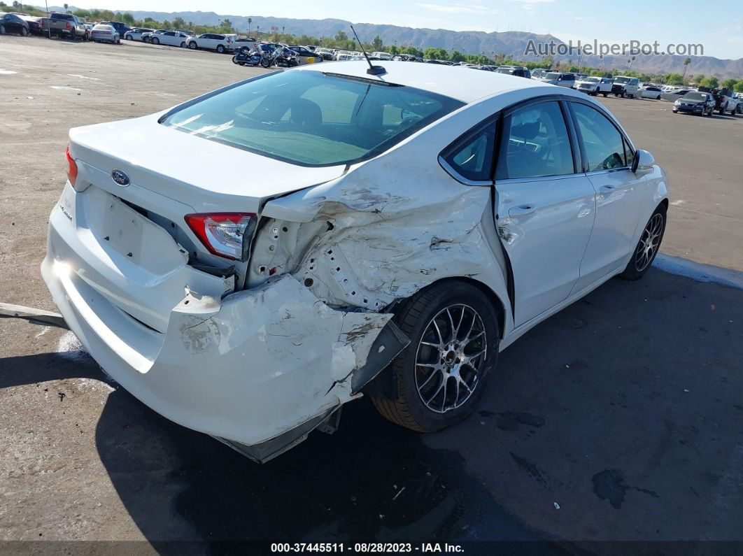 2016 Ford Fusion Se White vin: 3FA6P0H7XGR116653