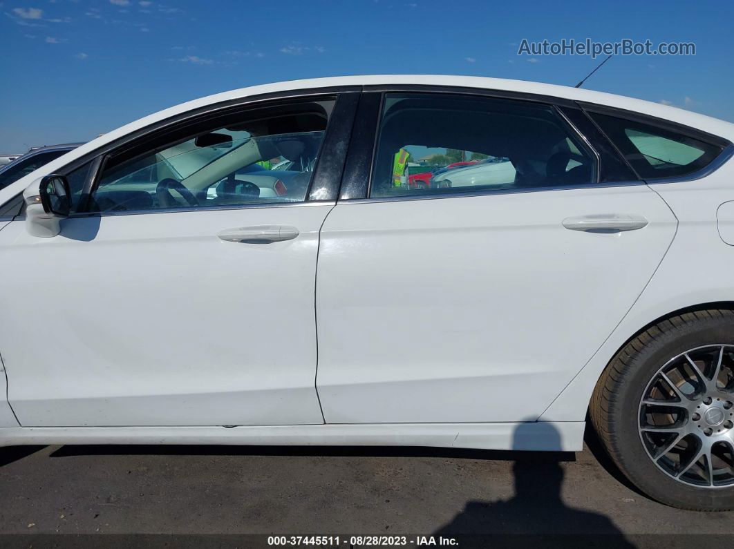 2016 Ford Fusion Se White vin: 3FA6P0H7XGR116653