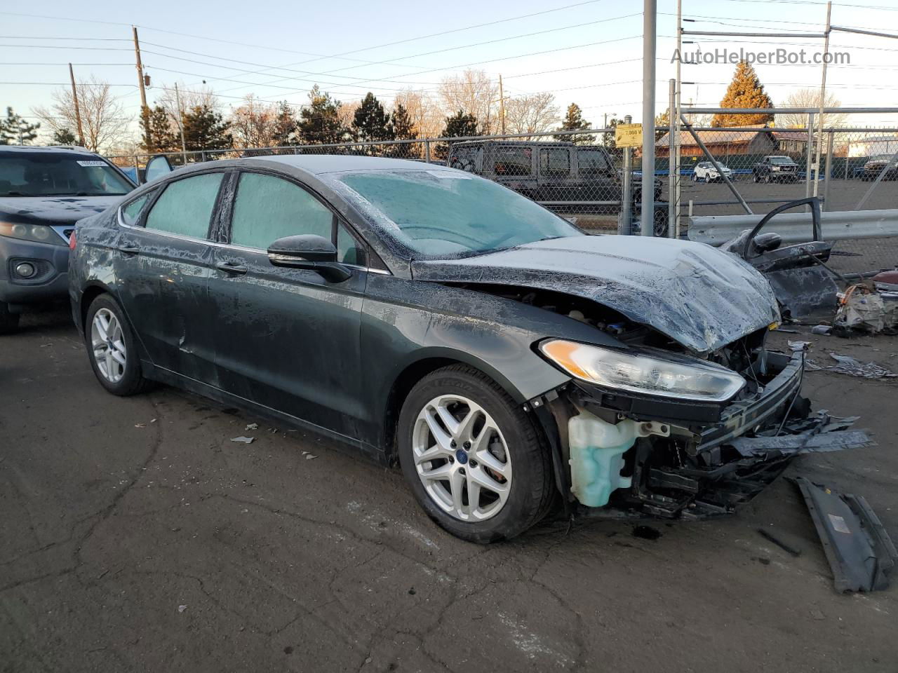 2016 Ford Fusion Se Gray vin: 3FA6P0H7XGR163620