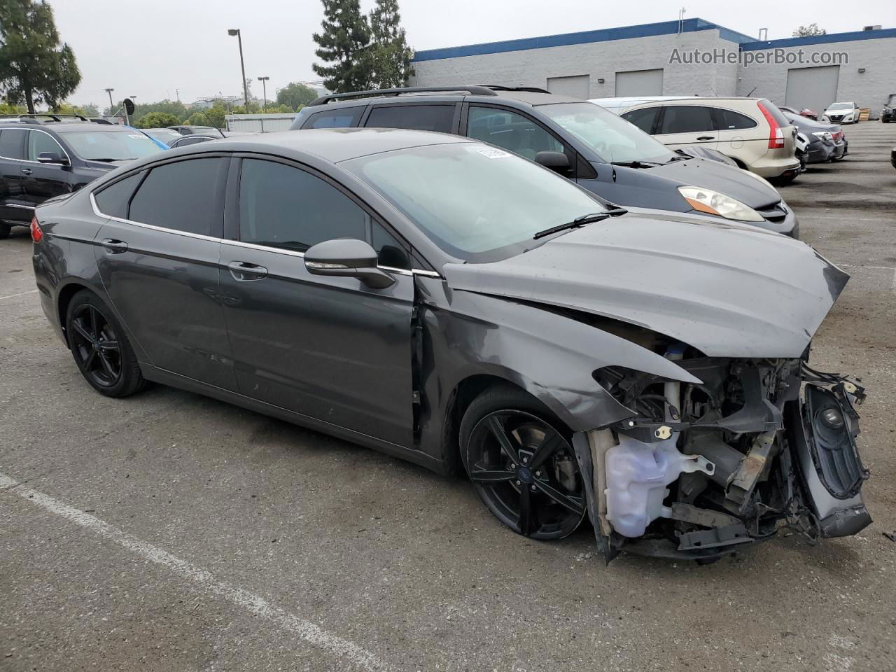 2016 Ford Fusion Se Gray vin: 3FA6P0H7XGR233259